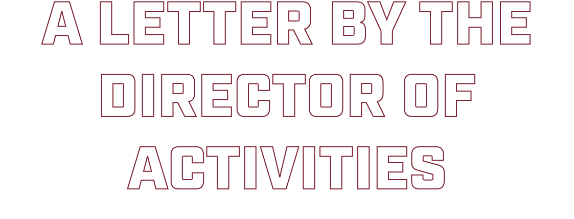 a letter by the director of activities