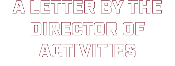 a letter by the director of activities