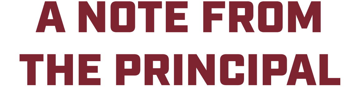 a note from the principal