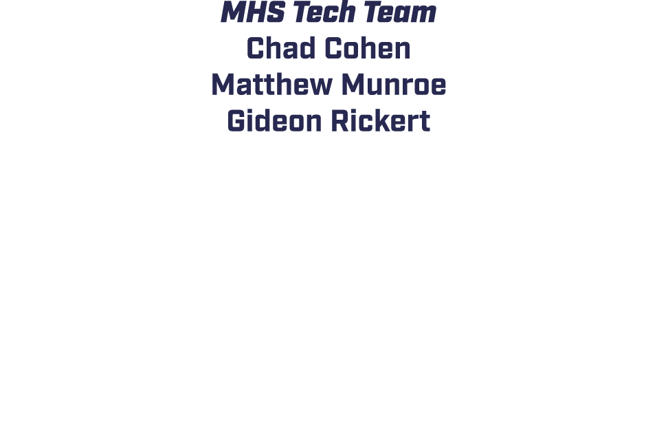 MHS Tech Team Chad Cohen Matthew Munroe Gideon Rickert 