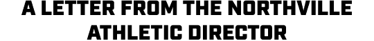 a letter from the northville athletic director