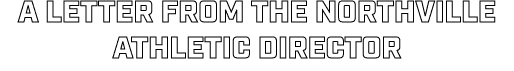a letter from the northville athletic director
