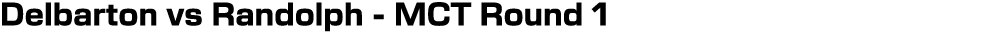 Delbarton vs Randolph MCT Round 1