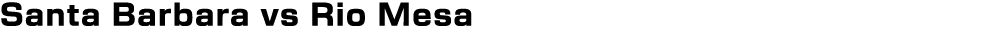 Santa Barbara vs Rio Mesa