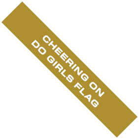 CHEERING ON DO GIRLS FLAG