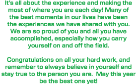 It’s all about the experience and making the most of where you are each day! Many of the best moments in our lives ha...