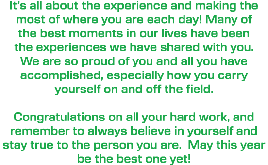 It’s all about the experience and making the most of where you are each day! Many of the best moments in our lives ha...