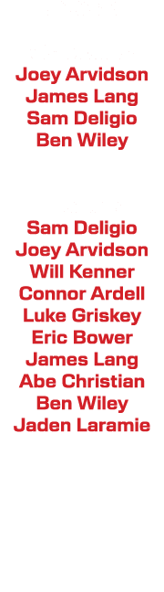 2022 Captains Joey Arvidson James Lang Sam Deligio Ben Wiley Leaders Sam Deligio Joey Arvidson Will Kenner Connor Ard...