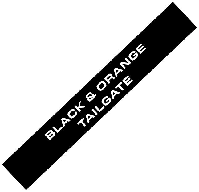 BLACK & ORANGE TAILGATE