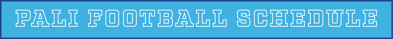 PALI FOOTBALL SCHEDULE