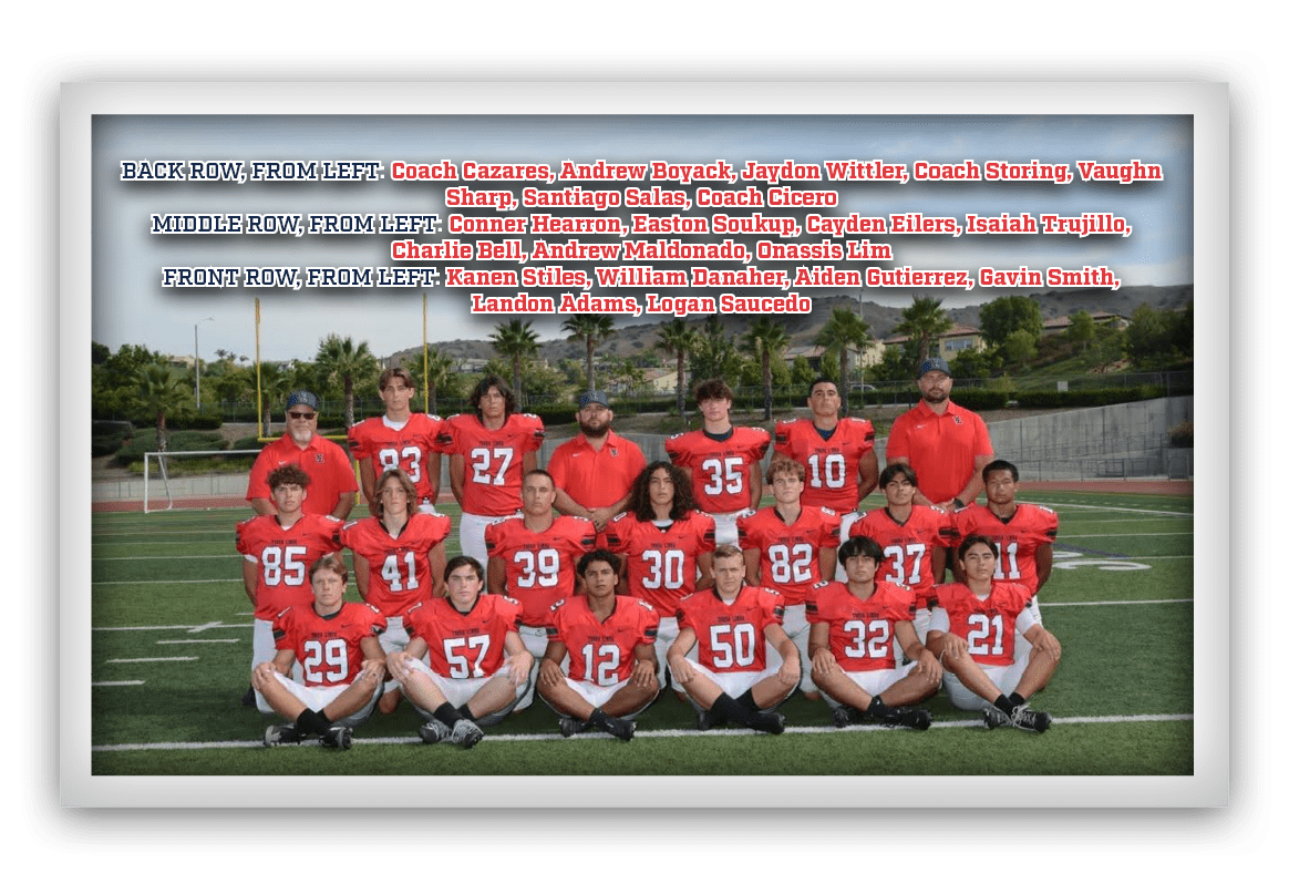 BACK ROW, FROM LEFT: Coach Cazares, Andrew Boyack, Jaydon Wittler, Coach Storing, Vaughn Sharp, Santiago Salas, Coach...