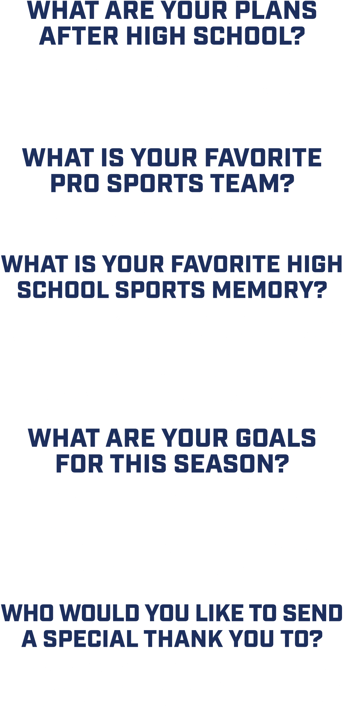 What are your plans after high school? “I plan on attending the University of Mississippi and majoring in Criminal Ju...