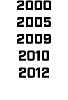 2000 2005 2009 2010 2012 