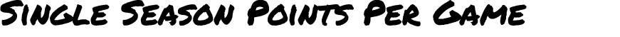 Single Season Points Per Game