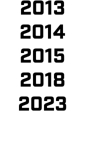 2013 2014 2015 2018 2023