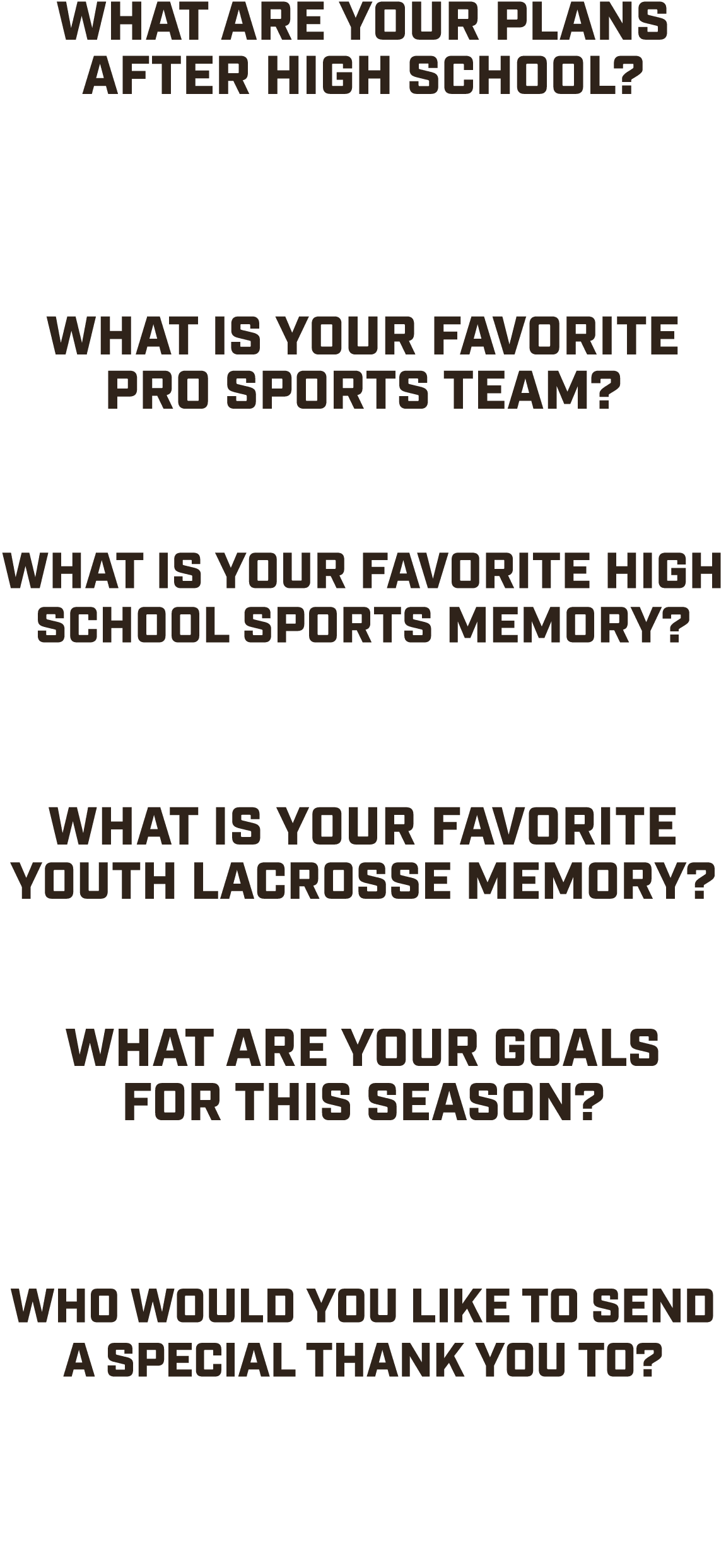 What are your plans after high school? “I plan on going to the university of anchorage for a year and then joining th...