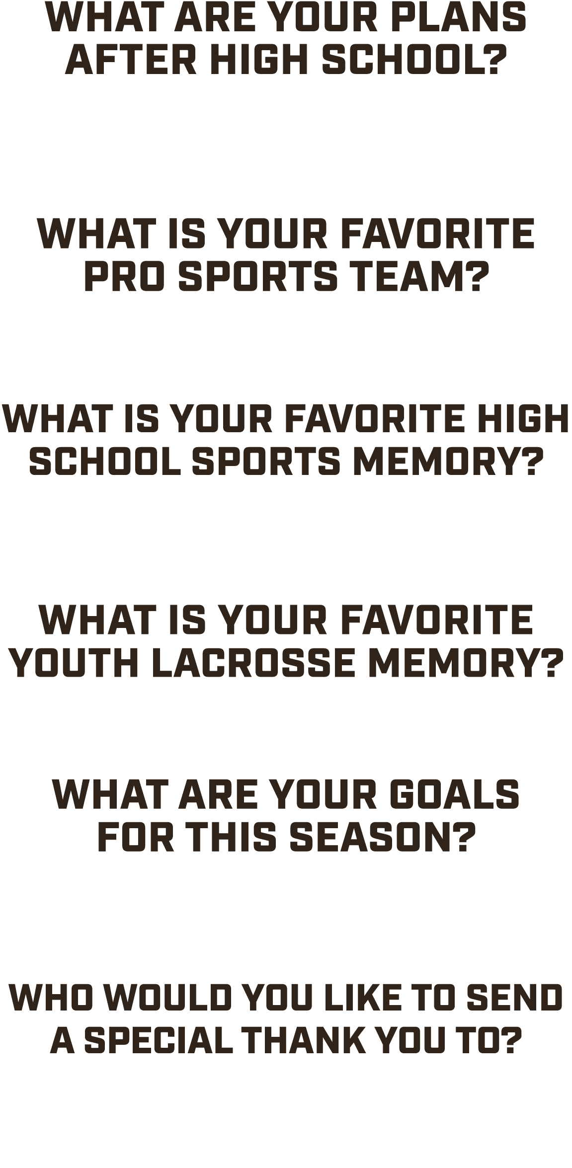 What are your plans after high school? “Going to pursue a degree in Law Enforcement and psychology.” What is your fav...
