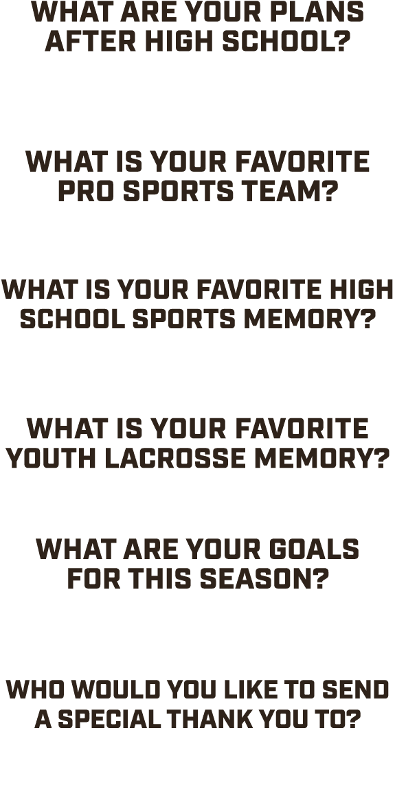 What are your plans after high school? “Going to pursue a degree in Law Enforcement and psychology.” What is your fav...