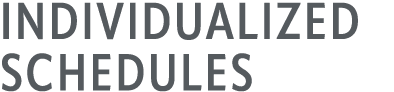 INDIVIDUALIZED SCHEDULES