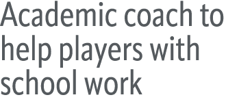Academic coach to help players with school work